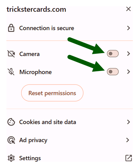 Chrome PWA app info menu