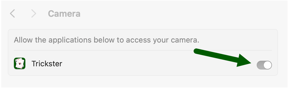 Trickster menu in Safari-based app on a Mac